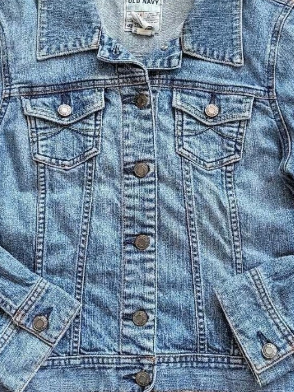 Old Navy Classic Light Wash Denim Jacket - Light Blue - Picture 3 of 5
